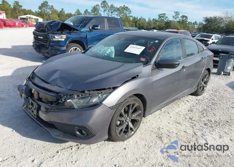 2019 Honda Civic Sport z USA, uszkodzony, nr VIN 19XFC2F86KE027997